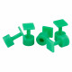 Kit 05 ventosas Laka quadrada 12mm verde